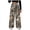Grey, variant on Women's Camo Baggy Pants Camouflage Wide Leg Drawstring Waist Trousers with Pockets (Coffee, L)