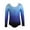 Blue, variant on 5-12T Girls Gymnastic Leotard Kids Sparkly Diamond Gradient Ballet Dance Suit Long Sleeve Dancewear
