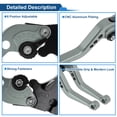 thumbnail image 4 of Palancas de freno y embrague cortas únicas para Kawasaki Ninja 300/Z300 2013-2017, palanca de freno ajustable de aleación de aluminio tono titanio 1 par, 4 of 7