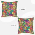 thumbnail image 3 of Fotbe Colorful Dinosaur Pattern Velvet Decorative Throw Pillow Covers with Elegant Piping, Soft Plush Cushion Cover for Sofa, Bed, Car, Office-20"x20", 3 of 8