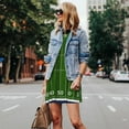 thumbnail image 5 of Horeoi American Football Field Print Women's Sleeveless Dress Cotton-like Flared Hem Deep Side Pockets Above-Knee, 5 of 6