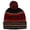San Francisco - Red, variant on Top Headwear Men's City Caps Cuffed Striped Beanie w/ Pom - San Francisco - Black/Red