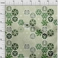 thumbnail image 3 of oneOone Cotton Poplin Light Green Fabric Geometric Sewing Material Print Fabric By The Yard 56 Inch Wide, 3 of 5