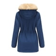 thumbnail image 3 of U.Vomade Women's Thickened Lamb Fleece Coat Loose Removable Hooded Fleece Jacket, 3 of 6