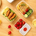 thumbnail image 4 of XYAIYT 3PCS Bento Lunchbox Set for Kids Adults Meal Prep Container with Transparent Cover Freezer Dishwasher Safe Food Storage Reusable Lunch Box for Work School Travel 10.14oz 23.67oz 33.81oz, 4 of 8