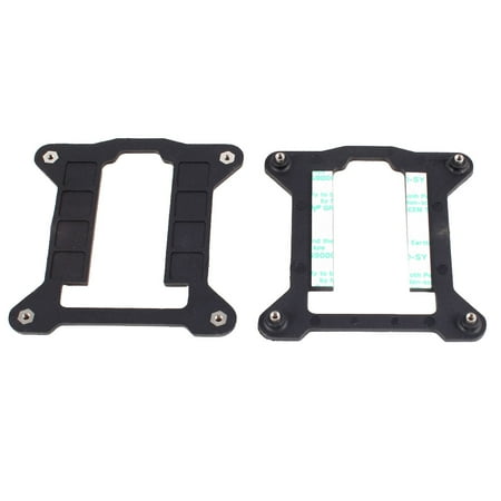 Unique Bargains 2pcs Intel Socket 1156 1155 Motherboard CPU Heatsink Fan Bracket Backplate Black