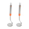 thumbnail image 1 of 2pcs Stainless Steel Garlic Press Potato Meatball Kitchen Gadget Multi-Functional Manual Masher, 1 of 5