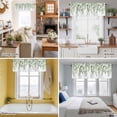 thumbnail image 5 of Rat Tailings Valance Curtain Green Plants Leaf Farmhouse Window Valances Rod Pocket Short Curtains Window Treatments for Kitchen Bedroom Bathroom Laundry 42" x 12", 5 of 9