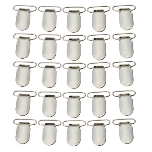 Sutoyuen 20pcs Enamel Suspender Clips Metal Heart Pacifier Clips for Toy Holder Clip Bed Sheet Garment Mitten Making DIY Jewelry Accessories Mix 16 Colors