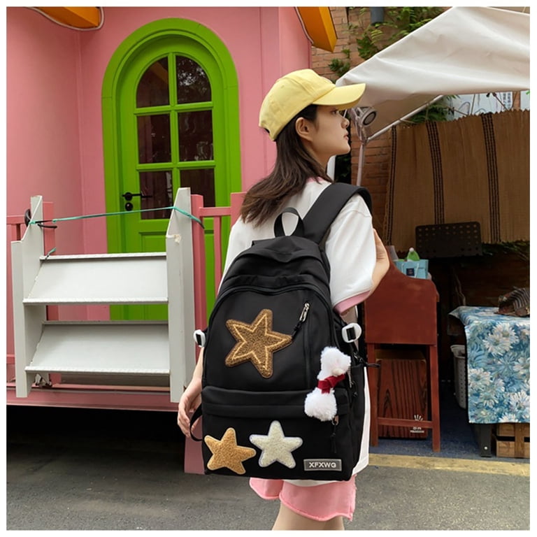 Homvik Y2K Star Backpack for Preppy and Emo Grunge Style, Coquette