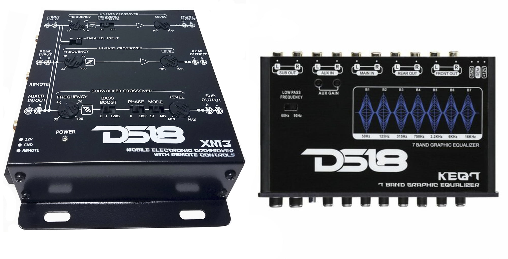 DS18 Combo KEQ7 7 Channel Equalizer + XM3 3 Way Electronic Crossover