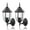 Black, variant on C Cattleya 1-Light Incandescent Outdoor Wall Sconce in Die-Cast Aluminum-White(2-Pack )