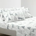 thumbnail image 6 of Lush Decor Wonderland Soft Flannel Sheet Set Gray 6Pc Queen, 6 of 11