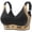 Black, variant on Wireless Bra for Women, Full Coverage Supportive Bra Seamless Push Up Breathable Bra Bust Shaping Wirefree Bra Criss Cross Back Seamless Push Up Daily Beach Wear, Red 4XL