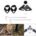 thumbnail image 5 of Tarp Pole Tip Caps 90 Degree Adjusting Pole Connector Holder Shelter Tarpaulin Ripping Joint 6mm Rod Ball Strap Hook Accessories Black, 5 of 10