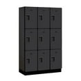 thumbnail image 3 of Salsbury Industries B2177459 Assembled Triple Tier 9 Door Extra Wide Wood Locker, Maple - 15 x 18 x 24 in., 3 of 3
