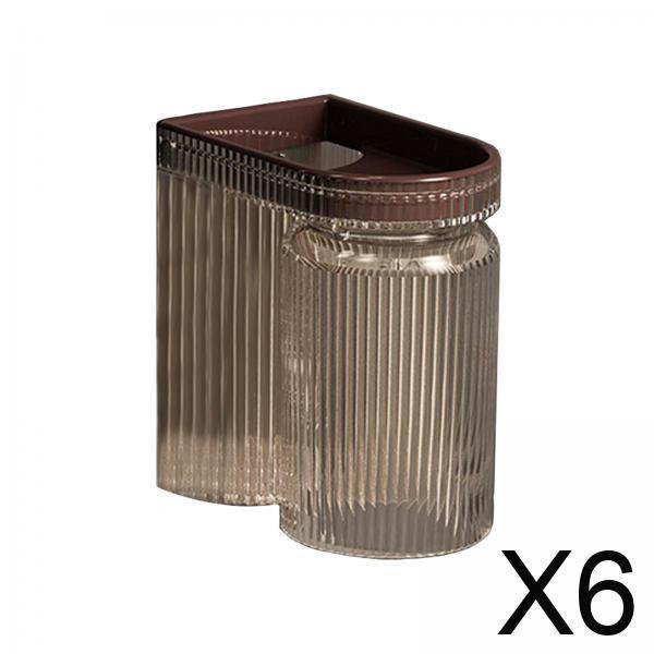 6 Soportes Para Cepillos De Dientes Con Taza Colgante, Organizador De Cepillos De Dientes, Accesorios De Baño, Café