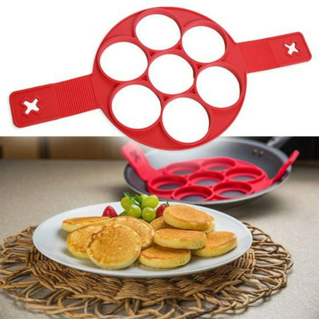 Silicone Pancake Mold Pancake Maker Pancake Flipping Fantastic Pancake - 7 holes round