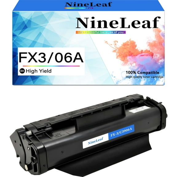 NineLeaf Compatible Toner Cartridge Replacement for HP C3906A 06A work on Laser jet 5L 5L Xtra 5L-FS 6L 6Lse 6Lxi 3100 3100se 3100xi 3150 3150se 3150xi Printer (Black,1 Pack)