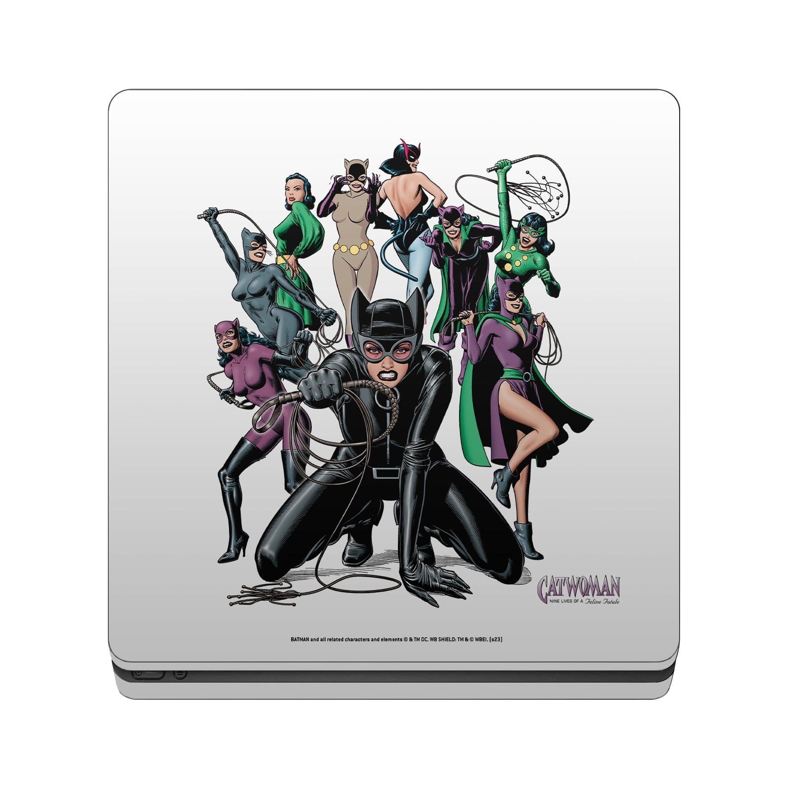 Head Case Designs Officially Licensed Batman DC Comics Logos And Comic Book Catwoman Vinyl Sticker Skin Decal Cover Compatible with Sony PS4 Slim Console & Controller