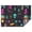 Mystical Halloween Pattern, variant on Neon Halloween Pattern Rectangle Tablecloth 60"x84",Waterproof Polyester Rectangle Table Cloth, Wipeable Spillproof Polyester Tablecloth for Dining, Camping, Indoor and Outdoor