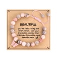 thumbnail image 1 of Pulsera MIXJOY con colgante de mariposa con piedra de cebra rosa, 16-22 cm, 1 of 7
