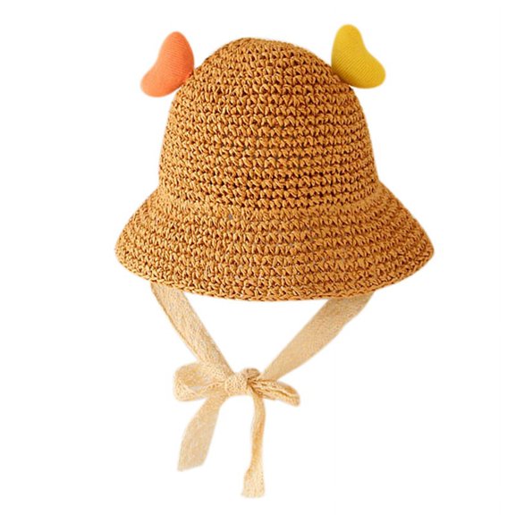 Summer Straw Hat For Baby Little Girl Sun Visor Breathable Beach Holiday Hat