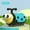Blue, variant on Children's cartoon cute ladybug 1-3 years old music twist bike baby pedal-less scooter