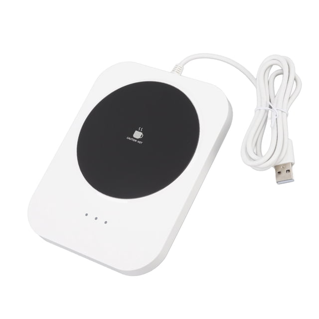 Calentador de bebidas inteligente de 55 ℃, fuente de alimentación USB, calentador eléctrico para taza de café para escritorio, 9 V, blanco