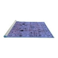 thumbnail image 2 of Ahgly Company Machine Washable Indoor Rectangle Oriental Blue Industrial Area Rugs, 4' x 6', 2 of 4