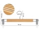 thumbnail image 5 of Juego de 12 Perchas de Madera para Pantalones, Perchas para Pantalones con Clips de Metal Ajustables, Gancho Giratorio 360°, para Pantalones, Faldas, 34 x 1,2 x 12,5 cm, Natural, 5 of 9
