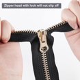 thumbnail image 5 of 4PCS #8 28 Inch Separating Jacket Zipper Black Metal Zipper with Gold Teeth Alloy Y-Teeth Zipper for Coats Bags and Sewing Crafts, 5 of 7