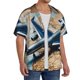 thumbnail image 2 of Fotbe Airplane World Map Adventure Camisa Estampada de Manga Corta para Hombre, Casual de Verano, Estilo Playero, Sin Arrugas-Small, 2 of 5