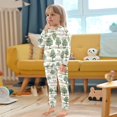 thumbnail image 4 of FORMRS Long Sleeve Top and Pants Pajama Set for Niños 2-Piece Sleepwear, Sizes 18M-8Y, Watercolor Horses Pattern, 4 of 6