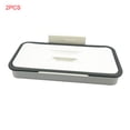 thumbnail image 1 of 2 Pieces Over Door Cabinet Garbage Holder Alloy Hanging Trash Rack Kitchen Cupboard Waste Container, 1 of 5