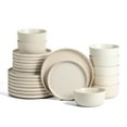 thumbnail image 5 of Earth & Clay Amber 24-Piece Dinnerware Set Stoneware, White Speckled, 5 of 7