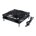 thumbnail image 1 of Ventilador USB para PC, negro, individual, pequeño, silencioso, para TV Box, router y gabinete AV. 14 cm, 1 of 9