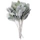 thumbnail image 2 of 10 piezas de hojas de oreja de cordero artificiales flocadas Tallos polvorientos Hojas de roble flocadas Hoja de oreja de cordero para el hogar Boda DIY, 2 of 5