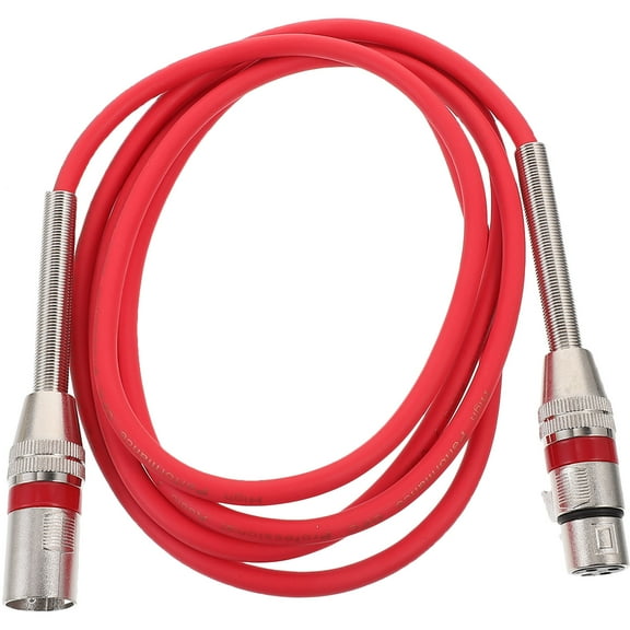 WASHWEPE Microphone Accessories Xlr Cable Red PVC KTV Sound Equipment Simple Design 1Pcs 78.74in