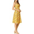 thumbnail image 3 of INSPIRE CHIC Robe à Bretelles Réglables à devant Torsadé à Motif Floral pour Femme, 3 of 7