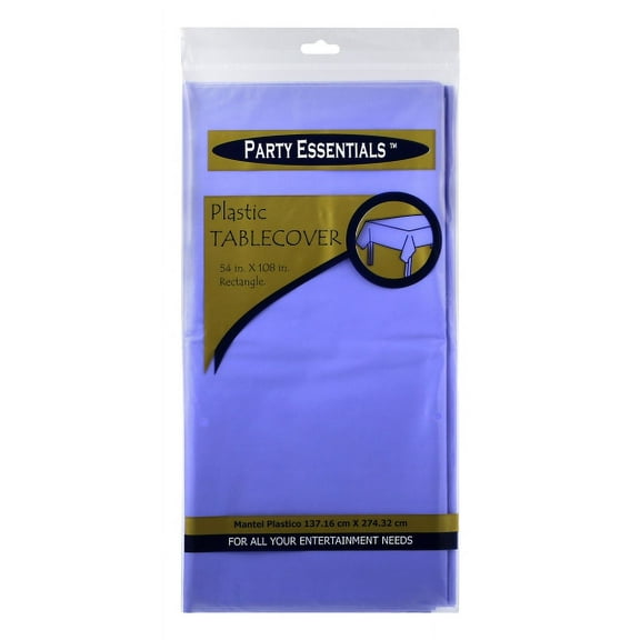 1 - Party Essentials 54" X 108" Heavy Duty Rectangular Plastic Table Covers - Metallic Gold