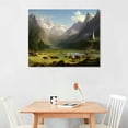 thumbnail image 2 of COMIO The Rocky Mountains, Lander's Peak  - American Landscape Poster Canvas Picture Printing Wall Art Decoration Posters Aesthetic Bedroom Home Background Wall Decor - 20x16 Inch, 2 of 3