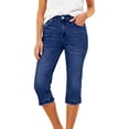 thumbnail image 4 of Capri Jeans for Women 2026 Trendy High Waisted Slim Fit Straight Leg Casual Denim Pants Cropped Trousers Streetwear, 4 of 9