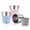 Blue+Pink+Grey, variant on Vesteel 3 Pack Stainless Steel Cups, 8oz Stackable Metal Drinking Glasses with Silicone Sleeves, Unbreakable Pint Cup Tumblers for Home, Camping & Parties, Blue/Green/Pink