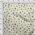 thumbnail image 3 of oneOone Viscose Jersey White Fabric Honey Bees Sewing Material Print Fabric By The Yard 60 Inch Wide, 3 of 4