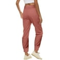 thumbnail image 6 of Women's High Waist Open Bottom Joggers Sweatpants Loose Fit Yoga Pants with Pockets Lightweight Athletic Lounge Casual Wear Red1 S, 6 of 9