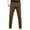Brown, variant on Mens Cargo Pants Workout Hiking Casual Trousers Drawstring Slim Fit Pants with Pockets