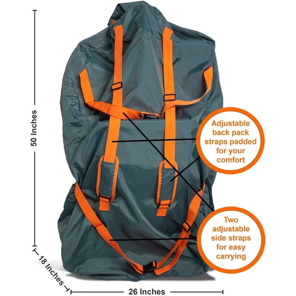 Extra Large Heavy Duty Stroller Gate Check Bag for Double Jogging Travel Airplane