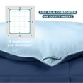thumbnail image 4 of Bare Home 1800 Collection Reversible Down Alternative Comforter, All-Season, Queen, Dark Blue/Light Blue, 4 of 10