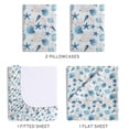 thumbnail image 3 of Beatrice Home Fashions Coastal Print Microfiber 4PC Sheet Set Full Shell Notes, 3 of 5